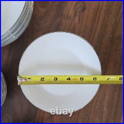 Noritake Reina 6450 China Dinnerware Set 47 Pcs Trim Flowers Setting For 6