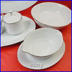 Noritake Reina 6450 Hostess Serving 8 Piece Lot Bowl Platter Gravy Creamer Sugar
