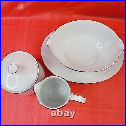 Noritake Reina 6450 Hostess Serving 8 Piece Lot Bowl Platter Gravy Creamer Sugar
