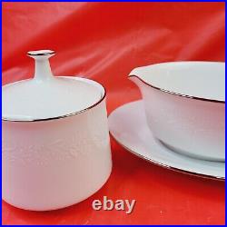 Noritake Reina 6450 Hostess Serving 8 Piece Lot Bowl Platter Gravy Creamer Sugar