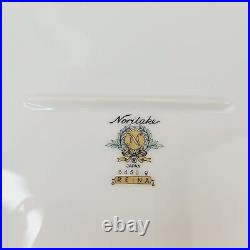 Noritake Reina 6450 Hostess Serving 8 Piece Lot Bowl Platter Gravy Creamer Sugar