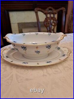 Noritake Remembrance China 5146 89 pcs forget-me-nots fleur-de-lis 12 7 pc ps