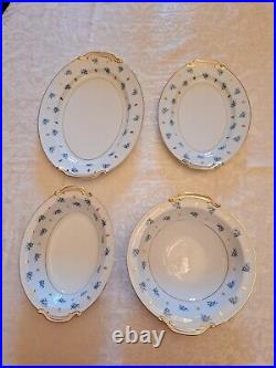 Noritake Remembrance China 5146 89 pcs forget-me-nots fleur-de-lis 12 7 pc ps