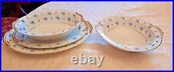 Noritake Remembrance China 5146 89 pcs forget-me-nots fleur-de-lis 12 7 pc ps