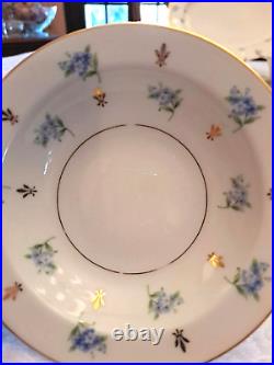 Noritake Remembrance China 5146 89 pcs forget-me-nots fleur-de-lis 12 7 pc ps