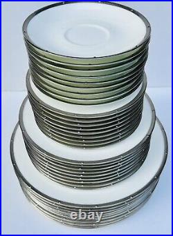 Noritake Rochelle Platinum Dinner Set of China 27Pc Dinner/Salad/Bread Plate