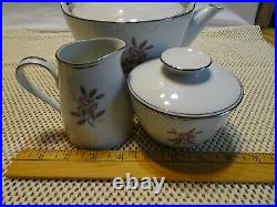 Noritake Rosales Pattern #5790 Teapot & Lid Creamer & Sugar Set