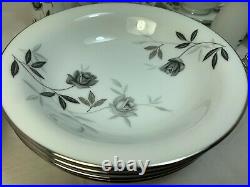 Noritake Rosamor 5851S 31pc set Platinum Trim RARE MILITARY ISSUE-Excellent