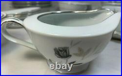 Noritake Rosamor 5851S 31pc set Platinum Trim RARE MILITARY ISSUE-Excellent