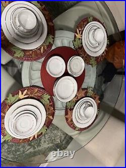 Noritake Rosepoint 29 Piece Porcelain Dinnerware Set, Service for 4
