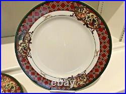 Noritake Royal Hunt China #3930 Lot Set of 4 EUC 10 1/2 Dinner Plates