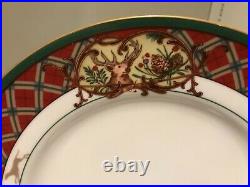 Noritake Royal Hunt China #3930 Lot Set of 4 EUC 10 1/2 Dinner Plates