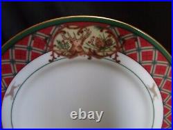 Noritake Royal Hunt Plaid Deer Pheasant Rabbit Hunting Dog Set 4 Salad Plates D