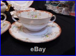 Noritake Set of Early China Hand Painted Service for 12 plus Serving Pcs. JAPAN