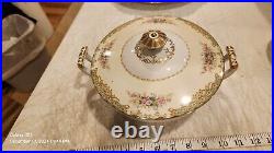 Noritake Sheila #4905 dinner/ salad/ sugar/ gravy bolt /VERY NICE