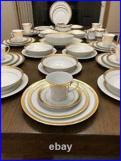 Noritake Signature Gold 55 Piece China Set 4276 NM to Mint