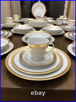 Noritake Signature Gold 55 Piece China Set 4276 NM to Mint