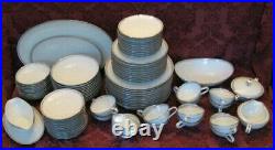 Noritake Silver Key China Ten (10) 7-Piece Place Settings plus Serving Dishes