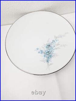 Noritake Sonnet 16-Pc Porcelain China with Platinum Rim Dinner Set 1960's