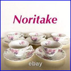 Noritake Studio Collection Cup Saucer Set Of Cups Bone China Feminine Floral Pat