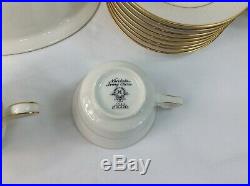 Noritake TULANE #7562 42pc. Ivory China Set Service for 8 Ivory with Gold Rims