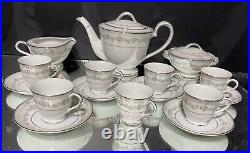 Noritake Tea Set. Norwood pattern. Set of (8) Tea Cups & Saucers, HTF, Appears