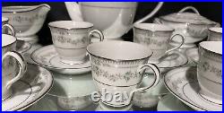 Noritake Tea Set. Norwood pattern. Set of (8) Tea Cups & Saucers, HTF, Appears