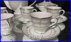 Noritake Tea Set. Norwood pattern. Set of (8) Tea Cups & Saucers, HTF, Appears