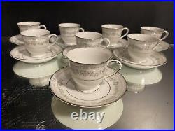 Noritake Tea Set. Norwood pattern. Set of (8) Tea Cups & Saucers, HTF, Appears