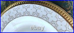 Noritake Trefolio Gold Pasta or Soup Bowls, Raised White Dots, Bone China, Set/4