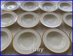 Noritake Troy Fine Bone China Gilt Rim Ivory Soup Bowls Set Of 12