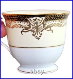 Noritake Valiere #95632 China Demitasse Sets 7 Cups 12 Saucers Vintage T1803