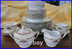Noritake Vasona 36 Pcs Dinner & Bread Plates Fruit Bowls Sugar Creamer Cup& Sauc