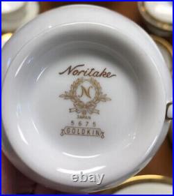 Noritake Vintage # 5675 94 -Piece Goldkin Fine China Dinner Set. New In Box