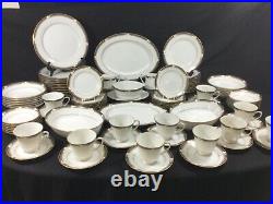 Noritake Vintage China Dinner Service For 12 Tea Set Cups Plates -White Lilys