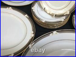 Noritake Vintage China Dinner Service For 12 Tea Set Cups Plates -White Lilys