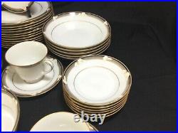 Noritake Vintage China Dinner Service For 12 Tea Set Cups Plates -White Lilys