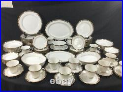 Noritake Vintage China Dinner Service For 12 Tea Set Cups Plates -White Lilys