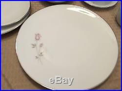 Noritake Vintage China PASADENA 6311 pattern, pink/grey rosebud FULL SET