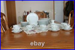 Noritake Vintage Porcelain China Soroya Pattern Green Floral 47 Piece Grouping