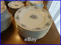 Noritake Violette 3054 China 94 Pcs. 12 Complete Settings & Extras Discontinued