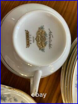 Noritake Violette 3054 Snack Dessert Plate & Cup Vintage China 1948-58 Set of 6