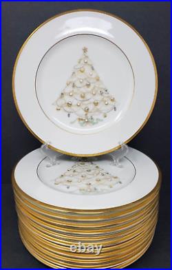 Noritake White Palace Christmas Gold Holiday Accent Salad Plates Set of 12