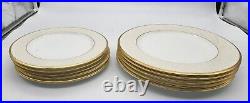 Noritake White Palace Collection Dinner Plate Salad Set of 5 each