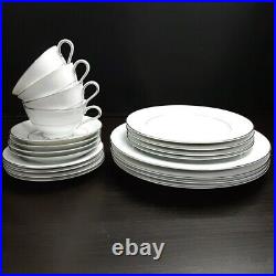 Noritake Whitehall 6115 20-Piece Porcelain Dinnerware Set Service for 4