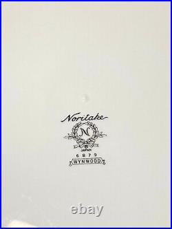 Noritake Wynwood Dinner Plate #6879 Set Of 8 Platinum Rim Excellent