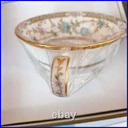 Noritake Yoshino Cup & Saucer 220cc Gray Bone China Coffee Tea SAKURA spoon set