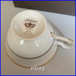 Noritake Yoshino Cup & Saucer 220cc Green Bone China Coffee Tea SAKURA spoon set