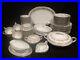 Noritake china set 5433 Gray band with pink floral