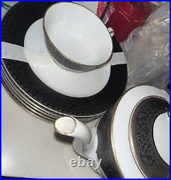 Noritake china set vintage japan Benedicta tea, pot, sugar creamer 2 cups 5 Pl 1